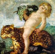 Franz von Stuck Boy Bacchus Riding on a Panther oil painting picture wholesale